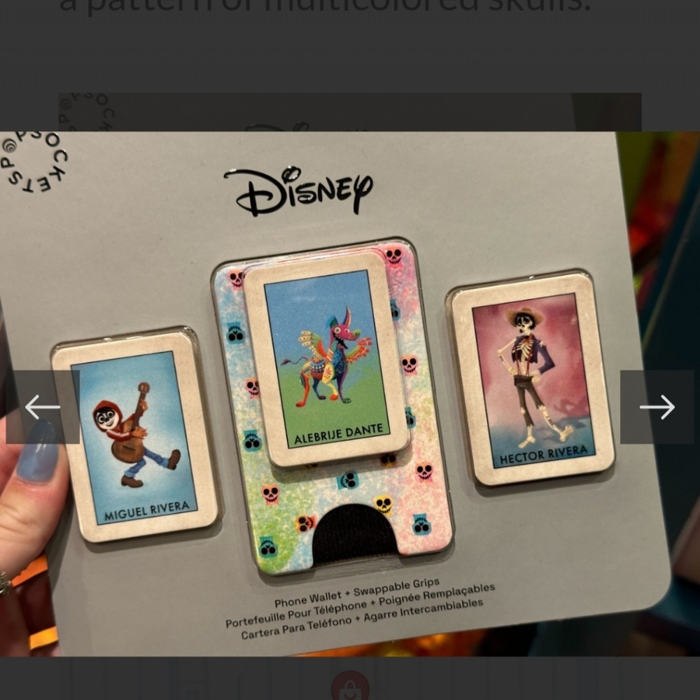 Disney Coco Multicolor Phone Wallet with Grips